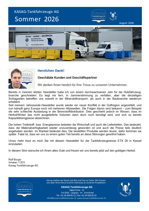 Newsletter Sommer 2026 1. Seite Newsletter Sommer 2026 1. Seite